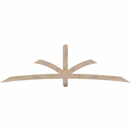 Ekena Millwork Davenport Smooth Timber Gable Bracket, Douglas Fir, 96"W x 28"H x 3 1/2"D x 3 1/2"F, 7/12 Pitch GBW096X28X0404DAV00SDF